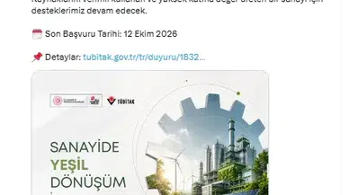 Sanayide yeşil devrim için yeni destek kapısı aralandı