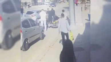 Malatya'da motosiklet kazası kamerada: Bir kişi hastanelik oldu