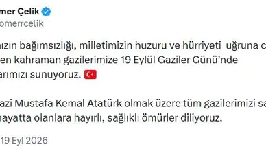 Ömer Çelik'ten 19 Eylül mesajı: Kahramanlarımıza minnet borçluyuz