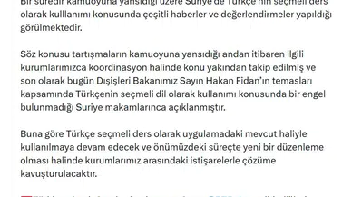 Suriye'de Türkçe eğitimi için yeşil ışık: Ankara'dan resmi açıklama geldi