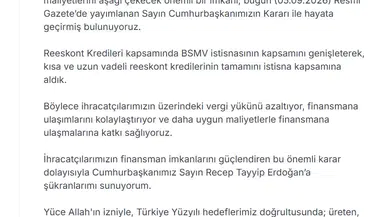 İhracatçının finansman yükü hafifliyor: Reeskont kredilerinde vergi muafiyeti genişletildi
