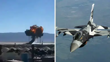 ABD Hava Kuvvetlerinin gösteri uçağı düştü