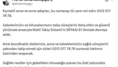 Anne ve bebek sağlığında yeni dönem: RİTAS ile 81 ilde kesintisiz takip