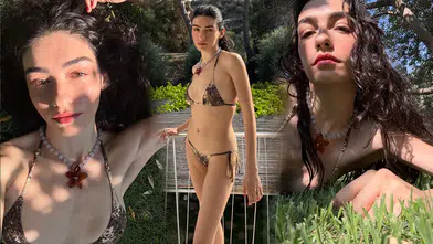 Hazar Ergüçlü'nün leopar desenli bikini pozlarına beğeni yağdı