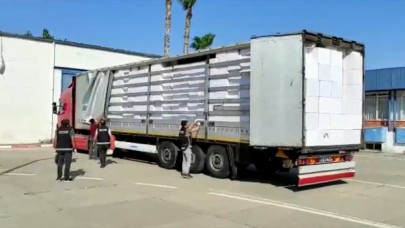 Mersin’de 18 milyon makaron ele geçirildi