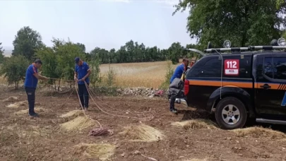 Adıyaman’da kuyuya düşen keçiyi AFAD kurtardı