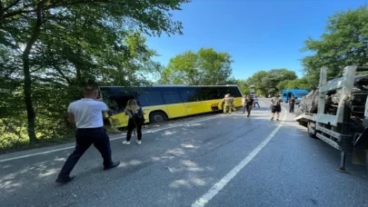 Sarıyer’de İETT otobüsünün karıştığı kazada 6 kişi yaralandı