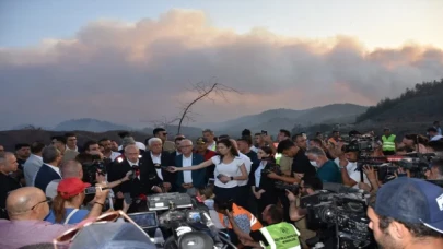 Kılıçdaroğlu, Marmaris’te yangın bölgesinde incelemelerde bulundu: