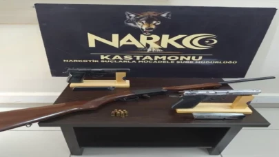 Kastamonu’da uyuşturucu ve silah kaçakçılığı operasyonlarında 2 kişi yakalandı