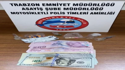 Trabzon’da uyuşturucu operasyonunda 2 kişi gözaltına alındı