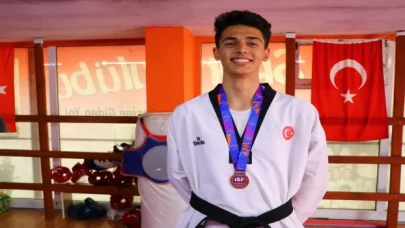 Avrupa ve Balkan şampiyonalarında kaçırdığı madalyayı Okul Sporları Olimpiyatları’nda boynuna taktı