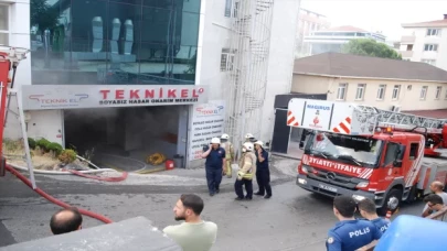 Maltepe’de otomobil bakım merkezinde çıkan yangın söndürüldü