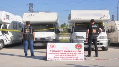 Bursa’da 4 kaçak motokaravana el konuldu