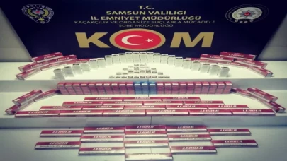 Samsun’da 940 paket gümrük kaçağı sigara ele geçirildi