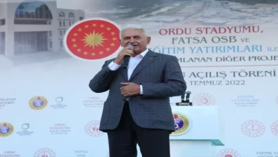 AK Parti Genel Başkanvekili Yıldırım, Ordu’da toplu açılış töreninde konuştu: