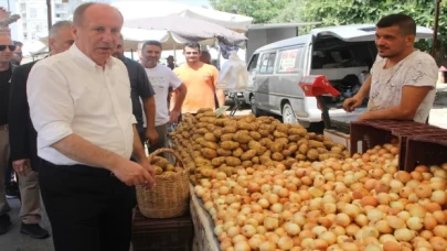 Memleket Partisi Genel Başkanı İnce, Antalya’da pazarcıları ziyaret etti: