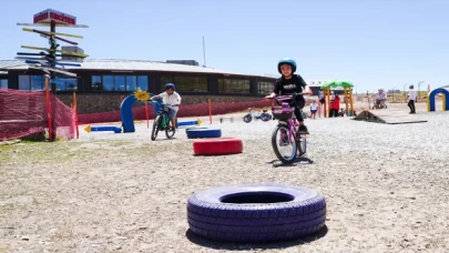 Erciyes Dağı’nda çocuklar için bisiklet ve aktivite parkı kuruldu