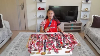Muşlu atlet Ceren Kılıç 5 yıla 60 madalya sığdırdı