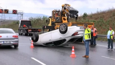 Kuzey Marmara Otoyolu’ndaki trafik kazasında bir kişi yaralandı