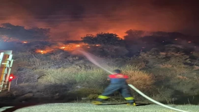 Bodrum’da makilik ve ağaçlık alanda çıkan yangın söndürüldü