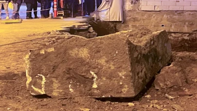 Büyükçekmece’de inşaatın temel kazısı sırasında lahit kapağı bulundu