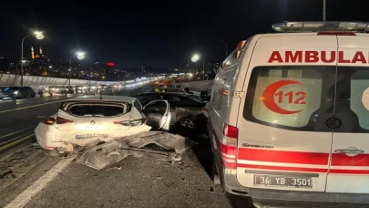 Haliç Köprüsü’ndeki trafik kazasında 4 kişi yaralandı