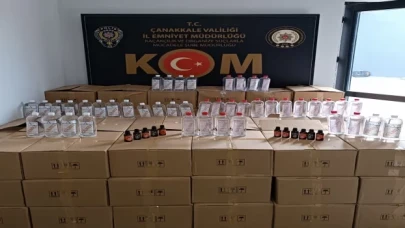 Çanakkale’de sahte içki üretiminde kullanılan kimyasal madde ele geçirildi