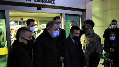 Bakan Akar ve komutanlar kaza bölgesinde