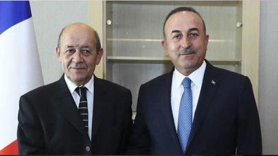 Bakan Çavuşoğlu Fransız mevkidaşı ile görüştü