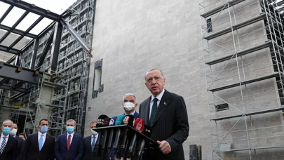 Cumhurbaşkanı Erdoğan, AKM'de incelemelerde bulundu