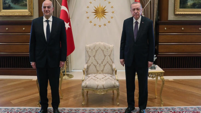 Cumhurbaşkanı Erdoğan, Yunanistan Dışişleri Bakanı Dendias'ı kabul etti