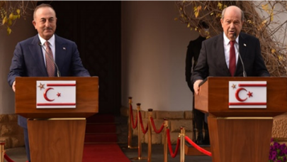 KKTC'de Çavuşoğlu ve Tatar'dan ortak açıklama! Dendias vurgusu