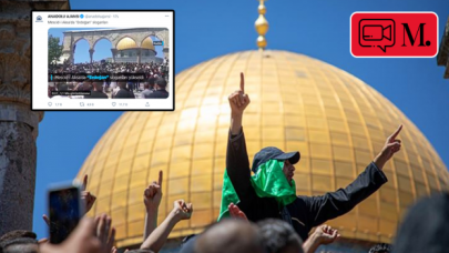 Mescid-i Aksa’da Erdoğan'a serzeniş... AA tezahürat gibi sundu