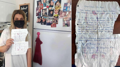 Depremde kaybettiği annesine 10 yıl önce yazdığı mektup, enkazdan çıktı