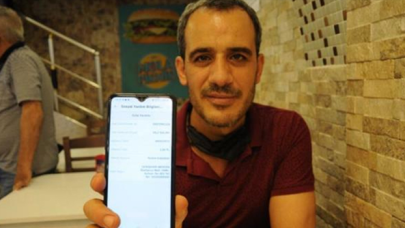 İki çocuk babasına 1 liralık gıda yardımı