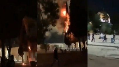 Mescid-i Aksa'da yangın paniği