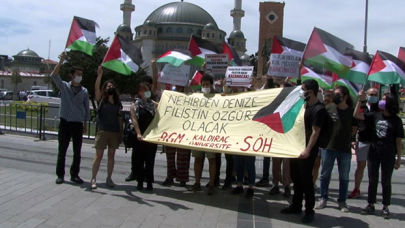 Taksim'de İsrail protestosuna müdahale