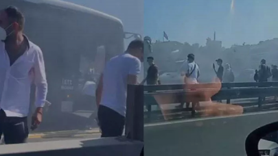 Beylikdüzü istikametine giden metrobüsten çıkan dumanlar paniğe neden oldu
