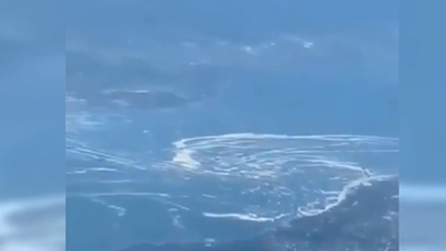 Gökyüzünden görüntülendi: Deniz salyası Ege'ye akıyor