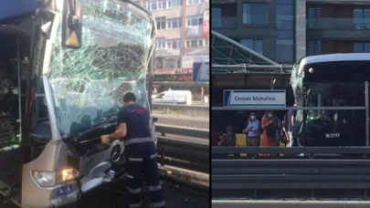Küçükçekmece'de metrobüs kazası: Yaralılar var