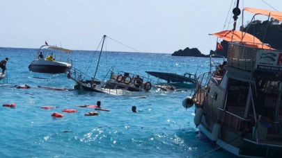Muğla'da tur teknesi battı