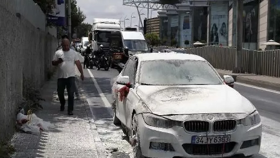 Seyir halindeki gelin arabası alev aldı: Cenazemize gelebilirdiniz