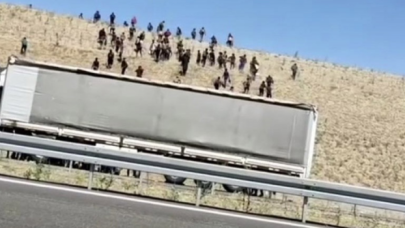 TIR'dan inerken yakalanan sığınmacıların 7'sinde koronavirüs