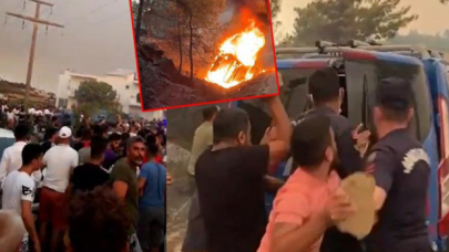 Yangın bölgesi karıştı! İki kişiyi linç etmeye kalktılar