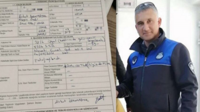 Zabıta memuru kendisine ceza yazdı