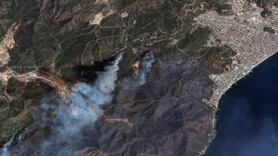 Göktürk uyduları, Manavgat ve Marmaris'teki orman yangınlarını uzaydan görüntüledi