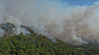 Marmaris Orhaniye'de alevler yeniden yükseldi