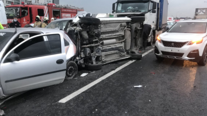 TEM otoyolunda zincirleme kaza!