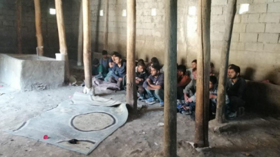 Van'da ahırda 42 göçmen yakalandı!