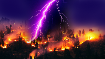 Marmaris’e yıldırım düştü 1 dekar orman yandı